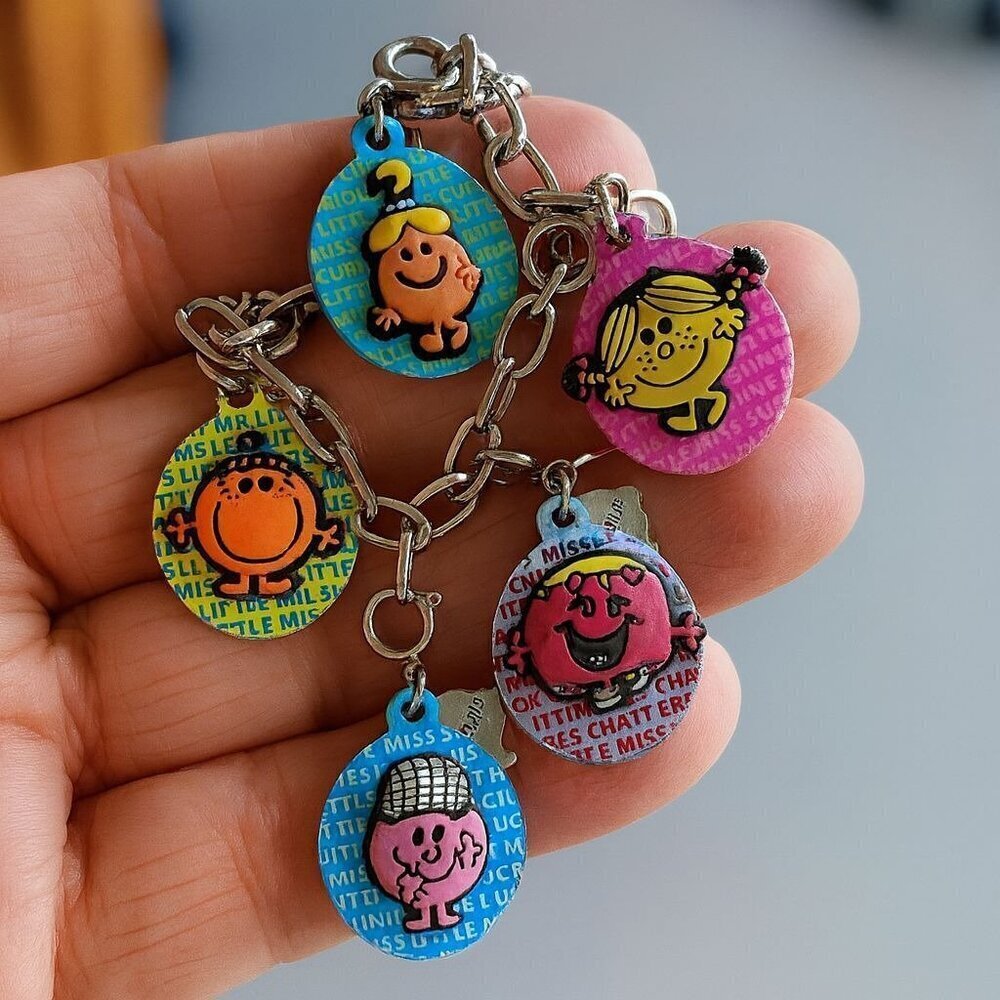 Vintage Mr. Men & Little Miss Enamel Charm Bracelet – Roger Hargreaves Series